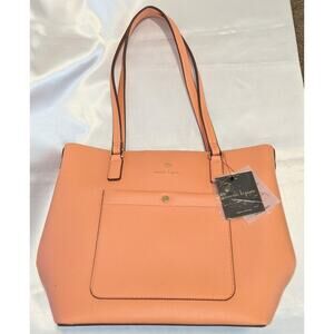 Nanette Lepore Kira Tote Shoulder Bag In Cantaloupe NWT Vegan Leather Great Gift